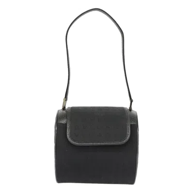 Pre-owned Bulgari Logo Mania Black Canvas Shoulder Bag ()