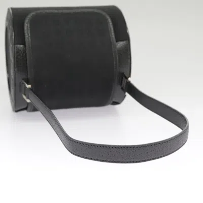Pre-owned Bulgari Logo Mania Black Canvas Shoulder Bag ()