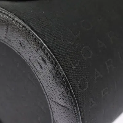 Pre-owned Bulgari Logo Mania Black Canvas Shoulder Bag ()