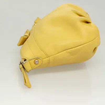 Pre-owned Burberry Blue Label Yellow Leather Shoulder Bag ()