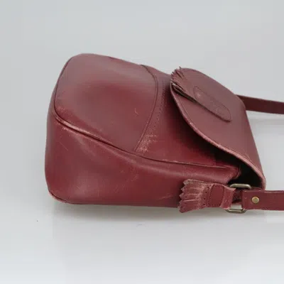 Pre-owned Burberry Burgundy Leather Shoulder Bag ()
