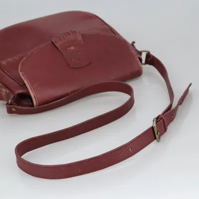 Pre-owned Burberry Burgundy Leather Shoulder Bag ()