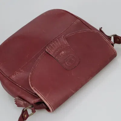 Pre-owned Burberry Burgundy Leather Shoulder Bag ()