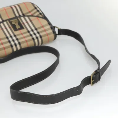 Pre-owned Burberry Nova Check Beige Canvas Shoulder Bag ()
