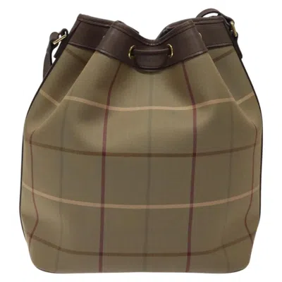 Pre-owned Burberry Nova Check Beige Canvas Shoulder Bag ()