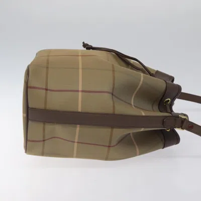 Pre-owned Burberry Nova Check Beige Canvas Shoulder Bag ()