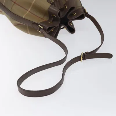 Pre-owned Burberry Nova Check Beige Canvas Shoulder Bag ()