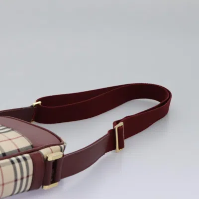 Pre-owned Burberry Nova Check Beige Canvas Shoulder Bag ()