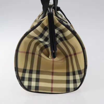 Pre-owned Burberry Nova Check Beige Canvas Shoulder Bag ()