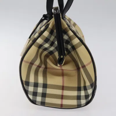 Pre-owned Burberry Nova Check Beige Canvas Shoulder Bag ()
