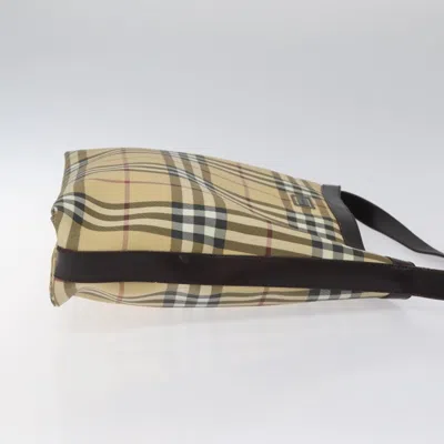 Pre-owned Burberry Nova Check Beige Canvas Shoulder Bag ()