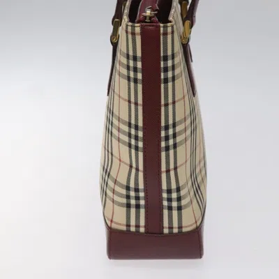 Pre-owned Burberry Nova Check Beige Canvas Tote Bag ()
