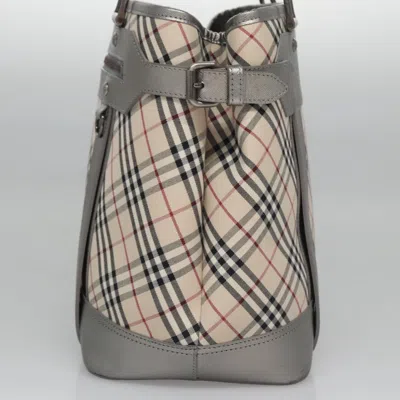 Pre-owned Burberry Nova Check Beige Canvas Tote Bag ()