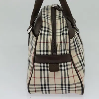Pre-owned Burberry Nova Check Beige Canvas Tote Bag ()