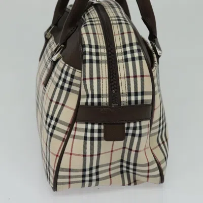 Pre-owned Burberry Nova Check Beige Canvas Tote Bag ()