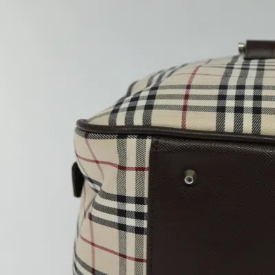 Pre-owned Burberry Nova Check Beige Canvas Tote Bag ()