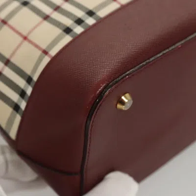 Pre-owned Burberry Nova Check Beige Canvas Tote Bag ()