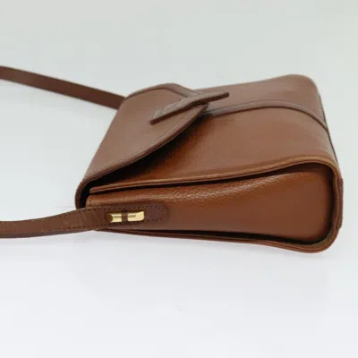 Pre-owned Burberry Nova Check Brown,gold Leather Shoulder Bag ()