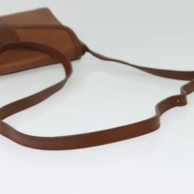 Pre-owned Burberry Nova Check Brown,gold Leather Shoulder Bag ()