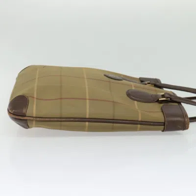 Pre-owned Burberry Nova Check Tote Khaki Canvas Tote Bag ()