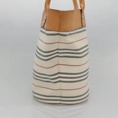 Pre-owned Burberry White Canvas Shoulder Bag ()