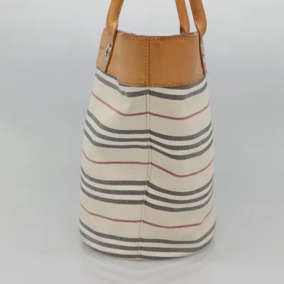 Pre-owned Burberry White Canvas Shoulder Bag ()