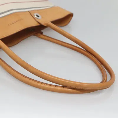 Pre-owned Burberry White Canvas Shoulder Bag ()