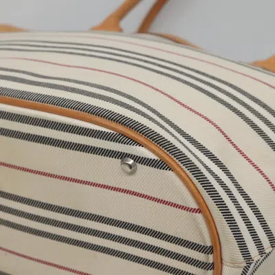 Pre-owned Burberry White Canvas Shoulder Bag ()