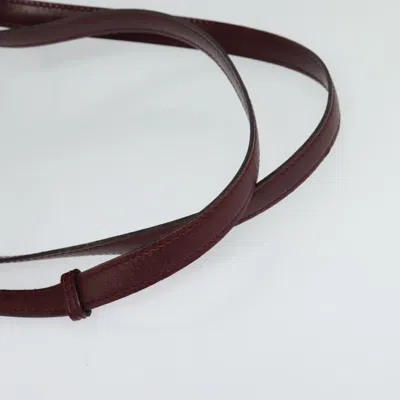 Pre-owned Cartier Must Line Burgundy Leather Backpack Bag ()