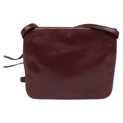 Pre-owned Cartier Must Line Burgundy Leather Shoulder Bag ()
