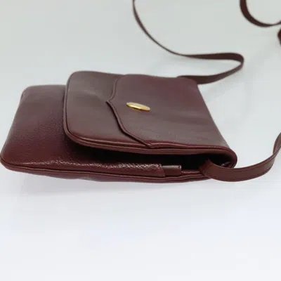 Pre-owned Cartier Must Line Burgundy Leather Shoulder Bag ()