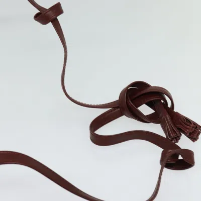 Pre-owned Cartier Must Line Burgundy Leather Shoulder Bag ()