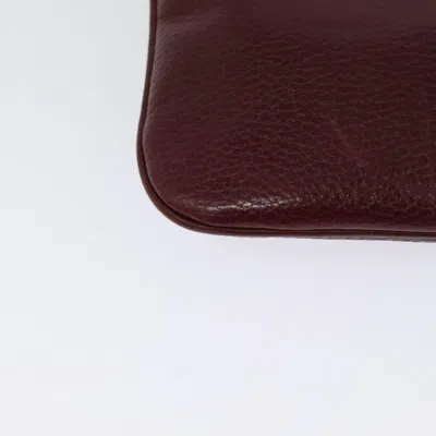 Pre-owned Cartier Must Line Burgundy Leather Shoulder Bag ()