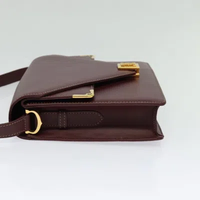 Pre-owned Cartier Must Line Burgundy Leather Shoulder Bag ()