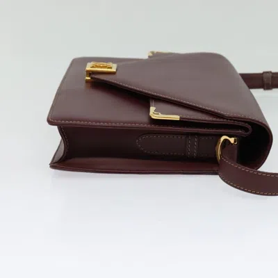 Pre-owned Cartier Must Line Burgundy Leather Shoulder Bag ()