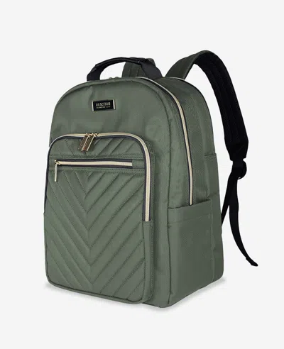 Kenneth Cole Chelsea 15.6-inch Chevron Quilted Computer Backpack In Green