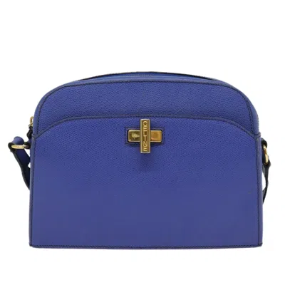 Pre-owned Celine Céline - Blue Leather Shoulder Bag ()