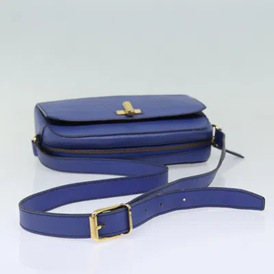 Pre-owned Celine Céline - Blue Leather Shoulder Bag ()