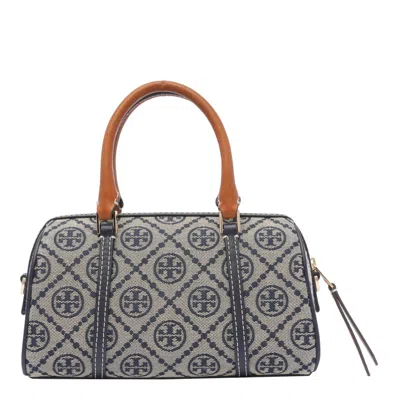 Tory Burch T Monogram Jacquard Mini Bag In Gray