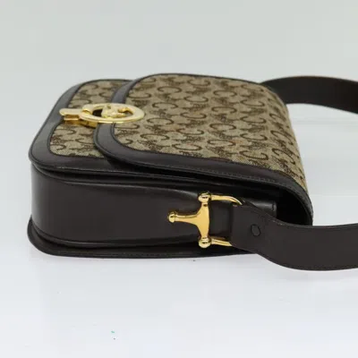Pre-owned Celine Céline Horse Carriage Brown Canvas Shoulder Bag ()