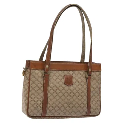 Pre-owned Celine Céline Macadam Beige Canvas Shoulder Bag ()
