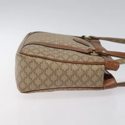Pre-owned Celine Céline Macadam Beige Canvas Shoulder Bag ()