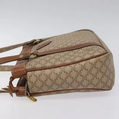 Pre-owned Celine Céline Macadam Beige Canvas Shoulder Bag ()