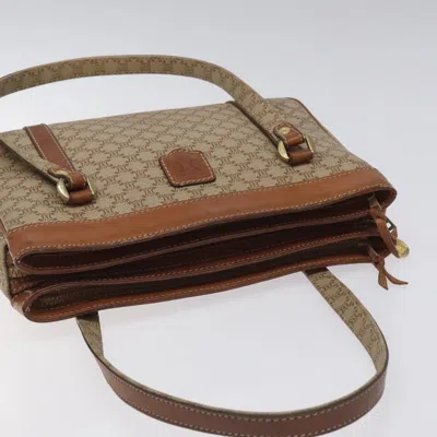Pre-owned Celine Céline Macadam Beige Canvas Shoulder Bag ()