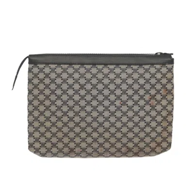 Pre-owned Celine Céline Macadam Navy Canvas Clutch Bag ()