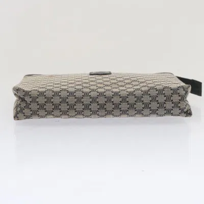 Pre-owned Celine Céline Macadam Navy Canvas Clutch Bag ()