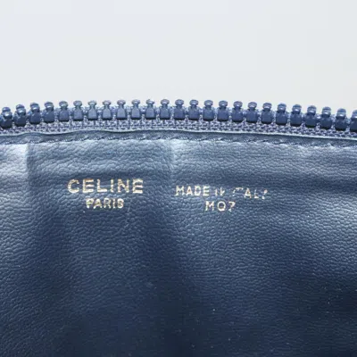 Pre-owned Celine Céline Macadam Navy Canvas Clutch Bag ()