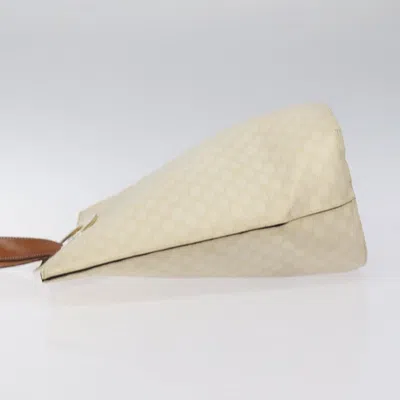 Pre-owned Celine Céline Macadam White Canvas Shoulder Bag ()