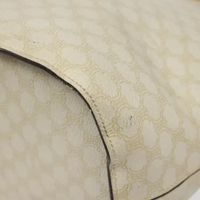Pre-owned Celine Céline Macadam White Canvas Shoulder Bag ()
