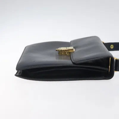 Pre-owned Celine Céline Navy Leather Shoulder Bag ()
